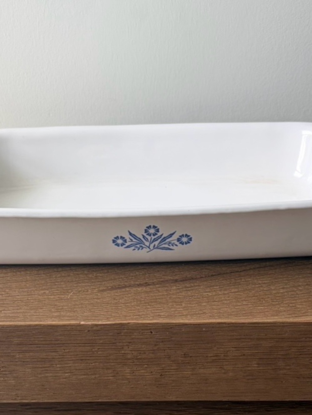 Corningware White Lasagne Pan Navy Blue Logo - Picture 2 of 8